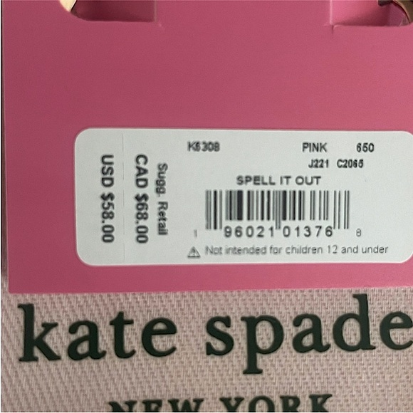 Kate Spade ♠️ Spell It Out Heart Huggie Earrings - Rose Gold - Picture 6 of 6